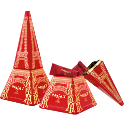 Maxim's de Paris Boite Tour Eiffel au 14 crêpes dentelle chocolat au lait 70 gr