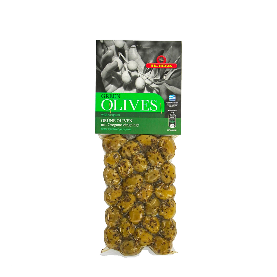 Oliviers & Co Olives Vertes à l'origan 150 gr