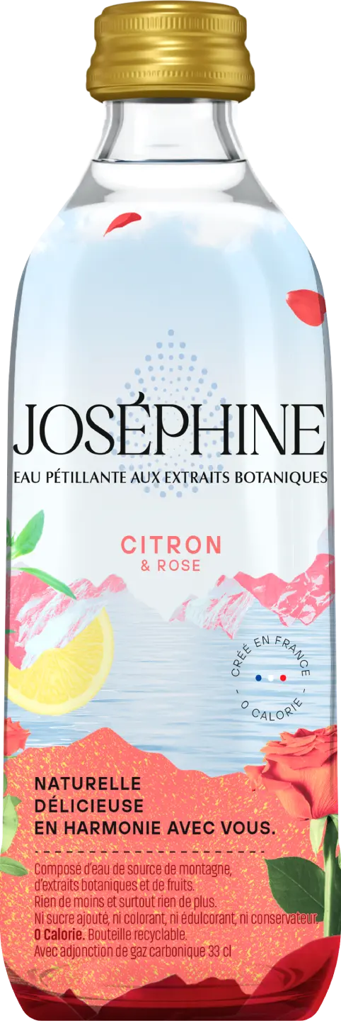 Josephine Eau pétillante rose citron 25 cl