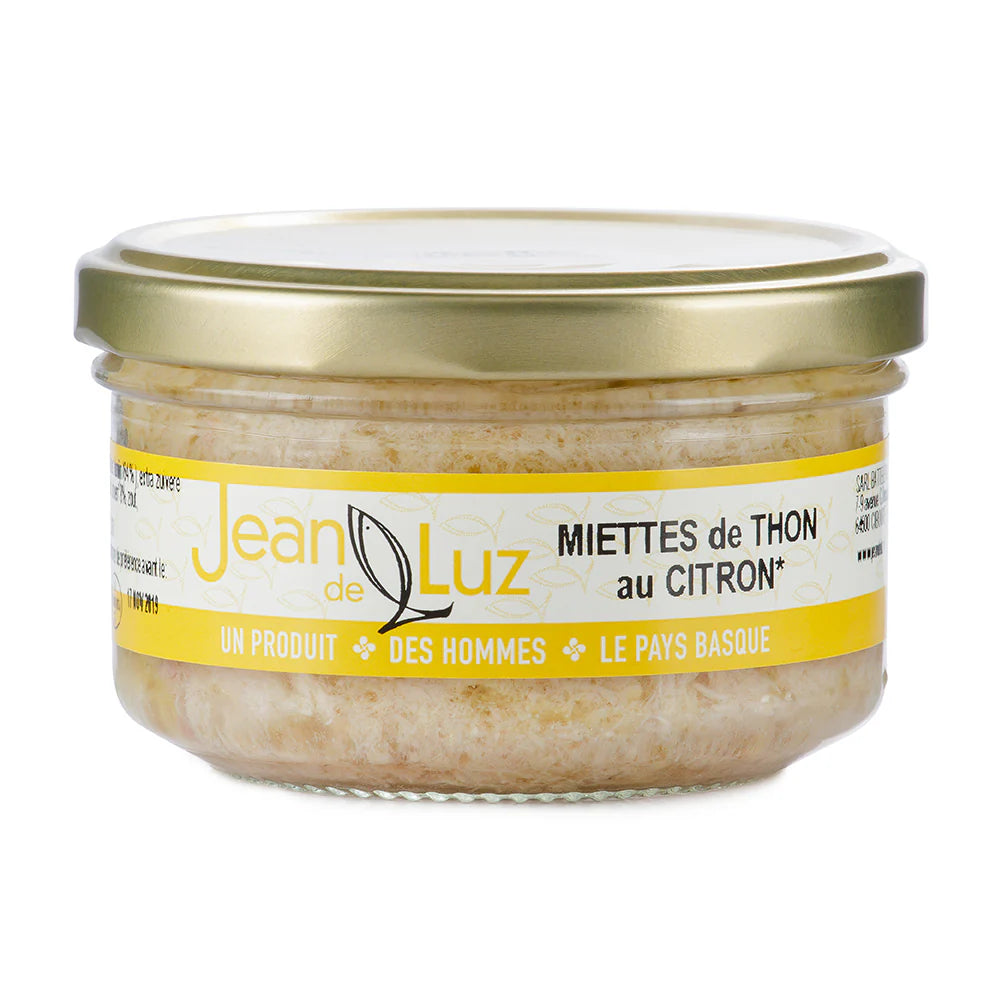 Jean de Luz Miettes de Thon Germon à l'huile d'olives et au citron - BIO - 140G