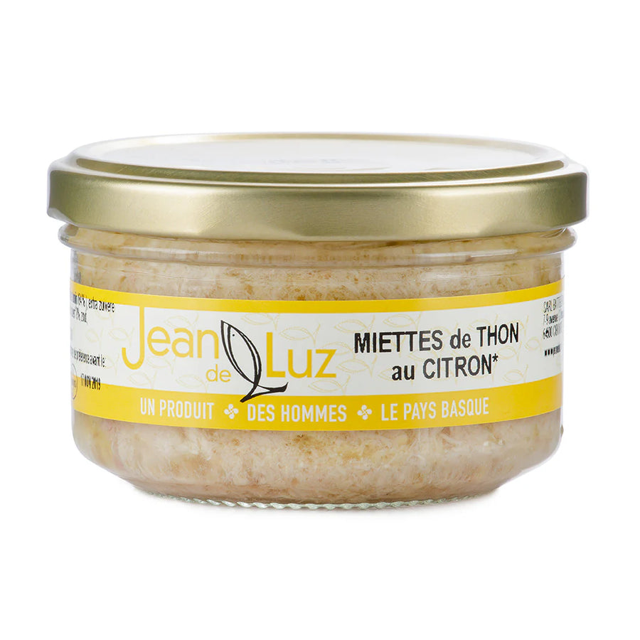 Jean de Luz Miettes de Thon Germon à l'huile d'olives et au citron - BIO - 140G
