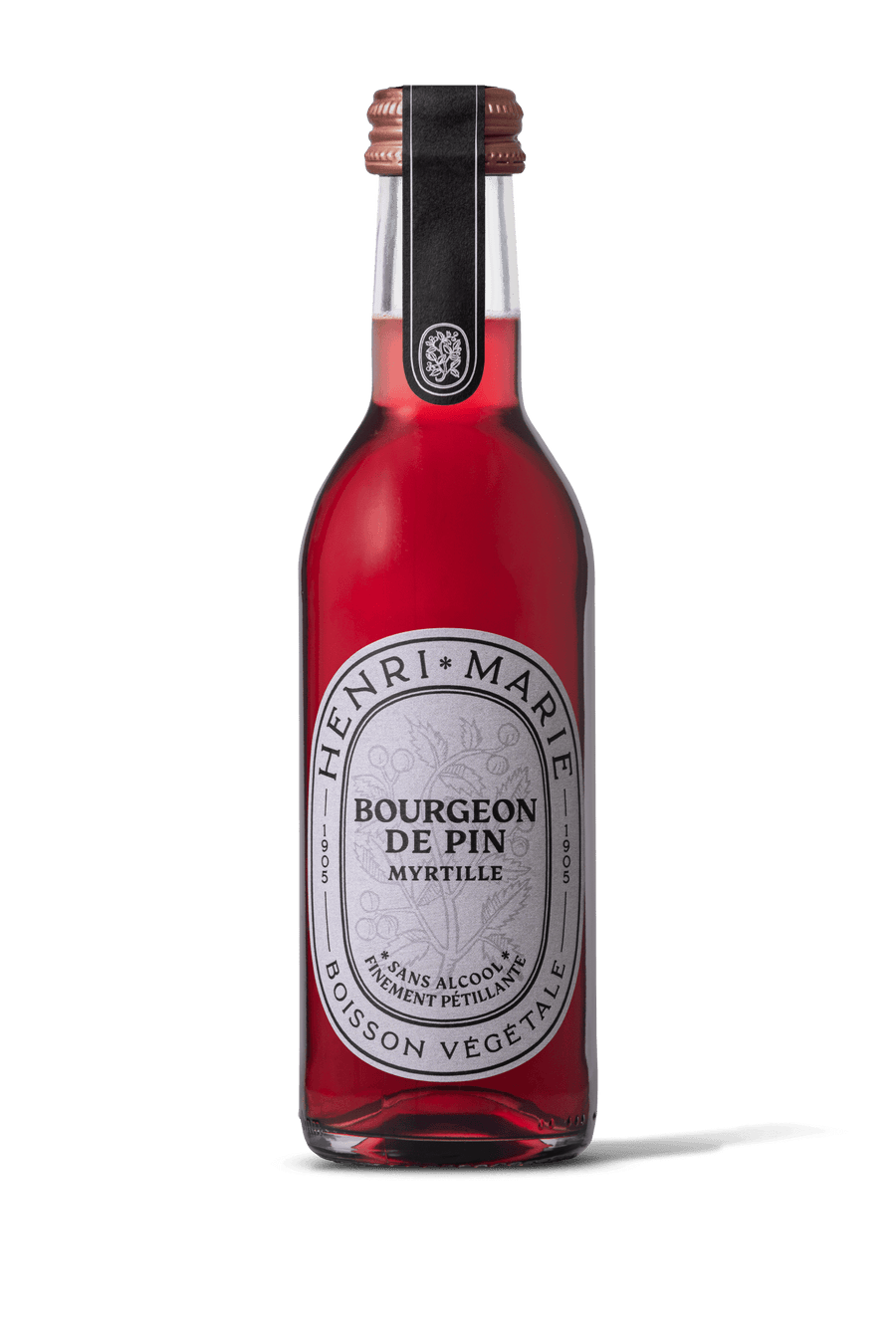 Henri Marie Bourgeons de Pin et Myrtille, pétillant naturel sans alcool, BIO, 25 cl