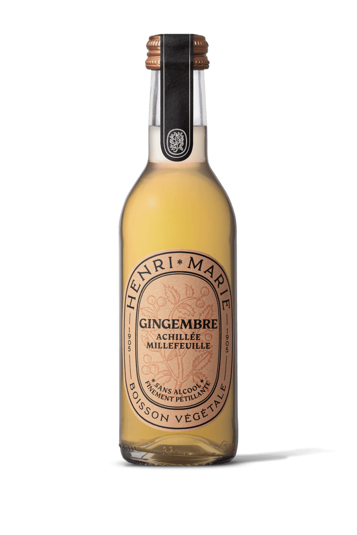 Henri Marie Gingembre et Achillée Millefeuille, pétillant naturel sans alcool, BIO, 25 cl