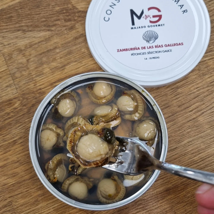 Zamburinas Picantes de Las Rias Gallegas - Petoncles picantes à l'huile d'olive - 14-18 pcs - 110 gr