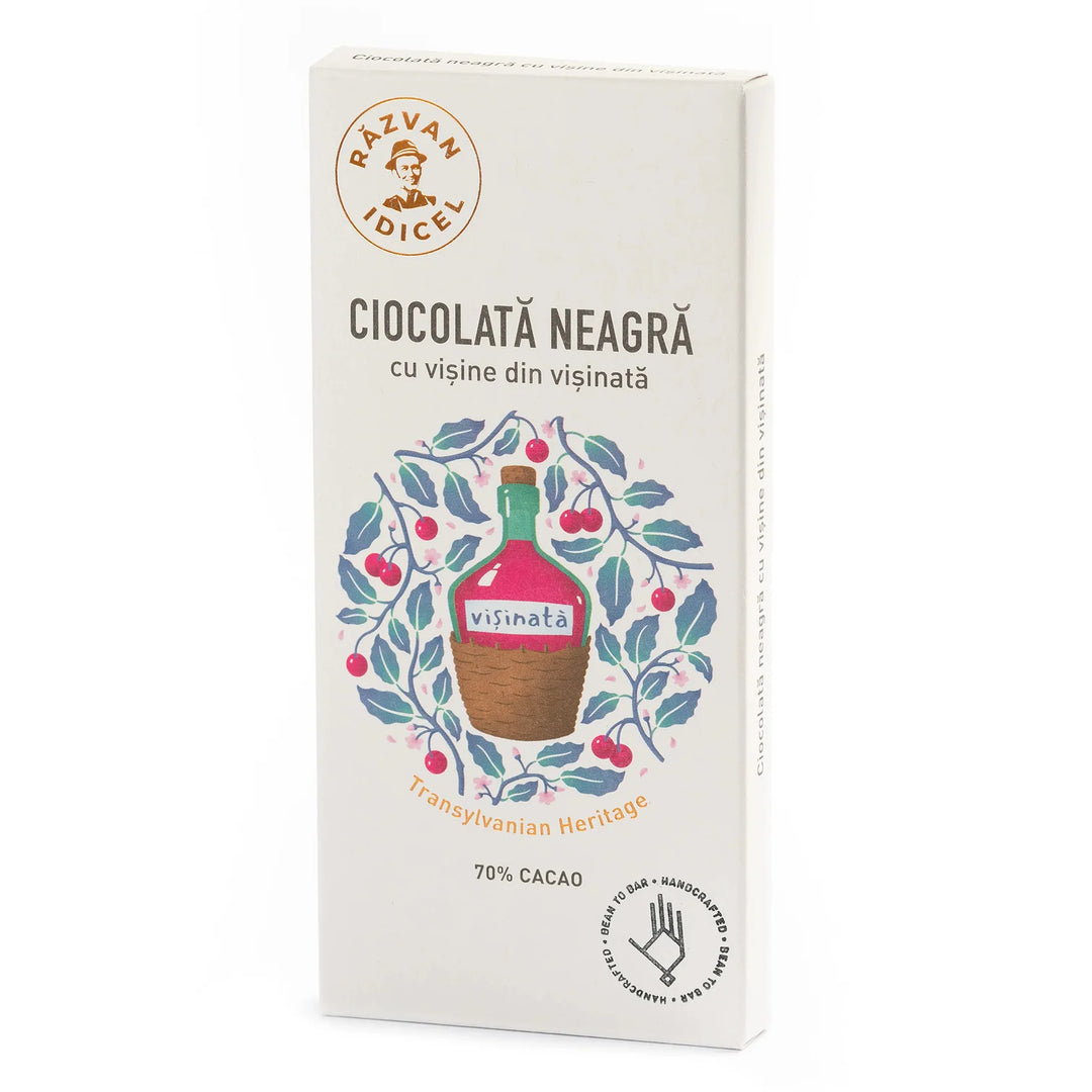 Razvan Idicel Tablette de cocolat noir 70% aux griottes 80 gr