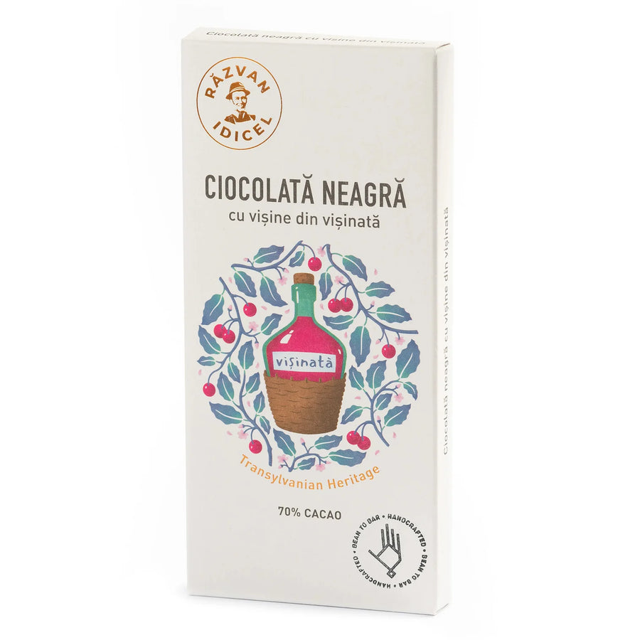 Razvan Idicel Tablette de cocolat noir 70% aux griottes 80 gr