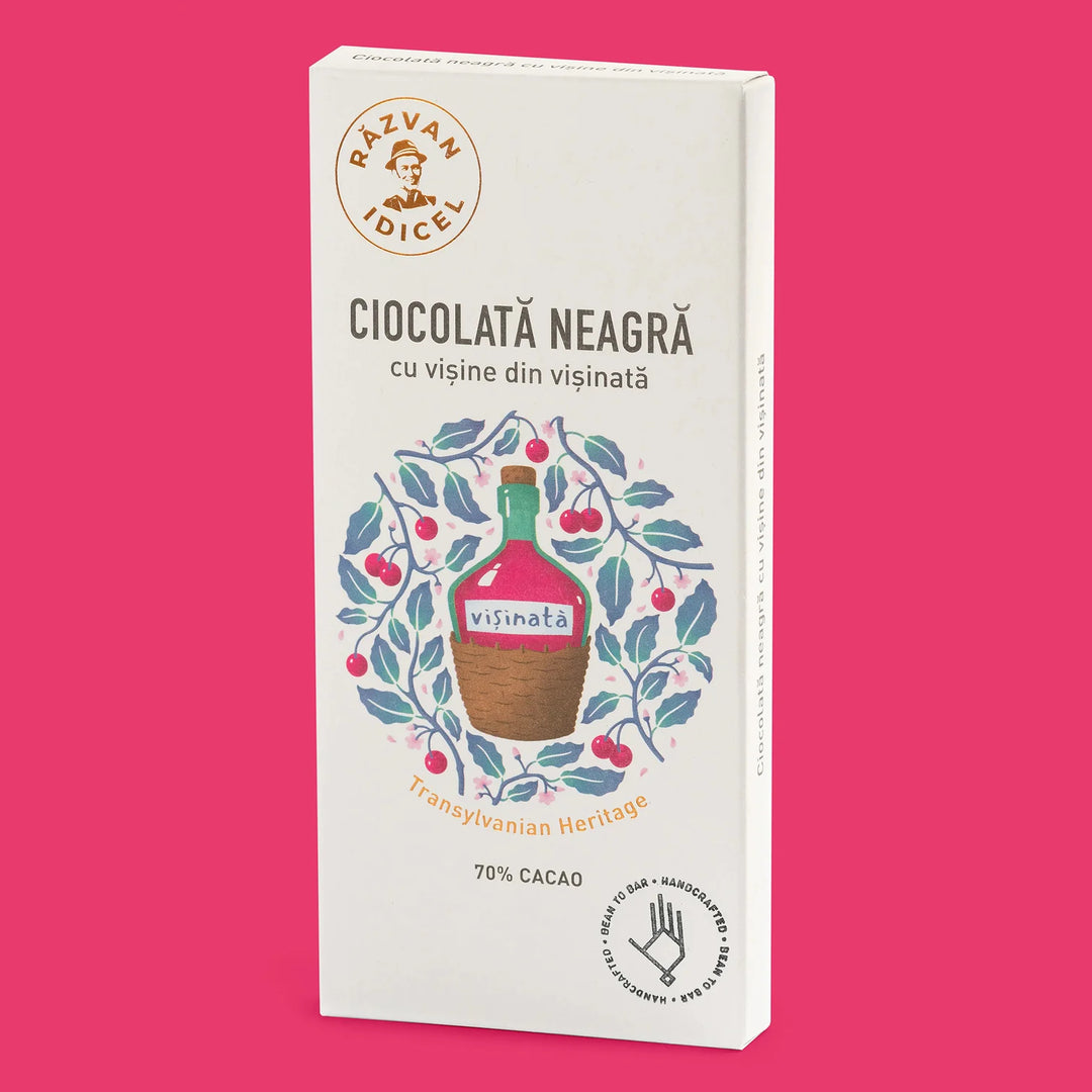 Razvan Idicel Tablette de cocolat noir 70% aux griottes 80 gr