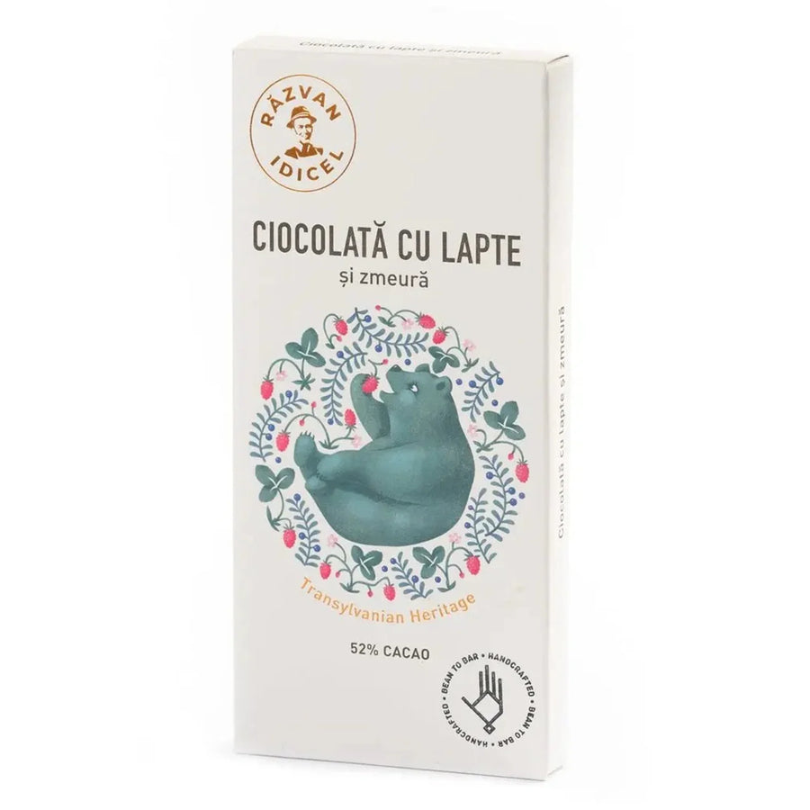 Razvan Idicel Tablette de chocolat au lait aux framboises 70 gr