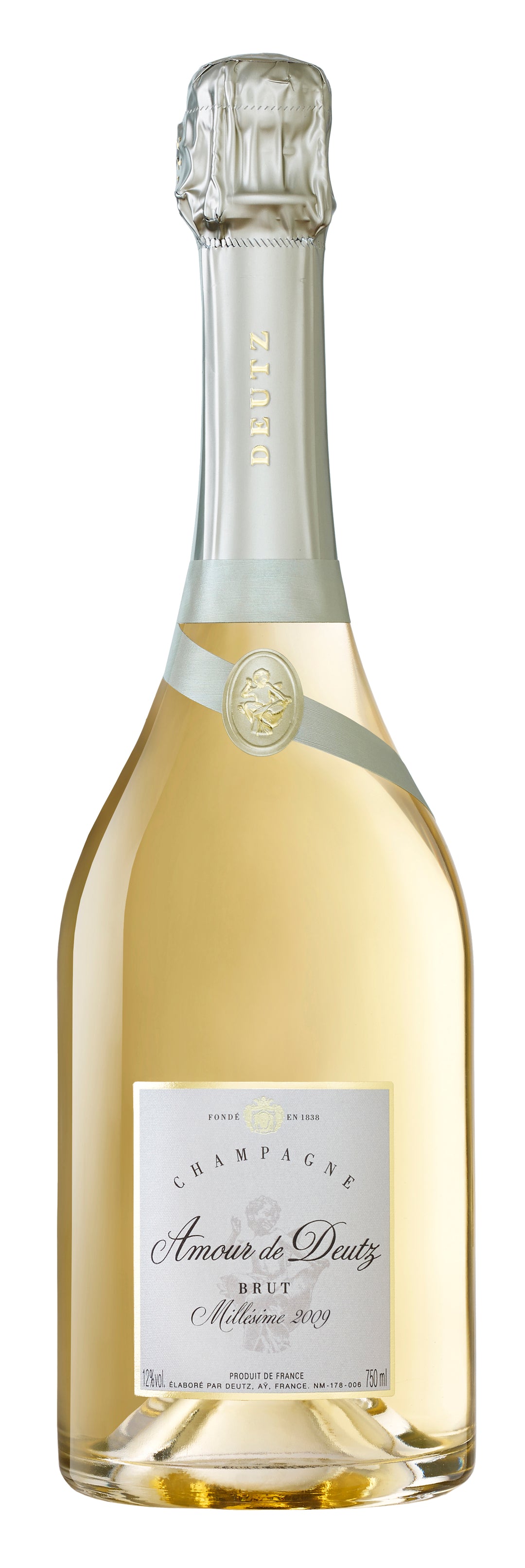 Coffret Amour de Deutz Blanc 2013 avec deux flutes angelot, 75 cl