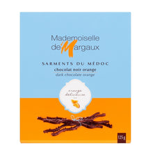 Charger l'image dans la galerie, Mademoiselle de Margaux Sarments du Médoc Chocolat Noir Orange, 125 gr